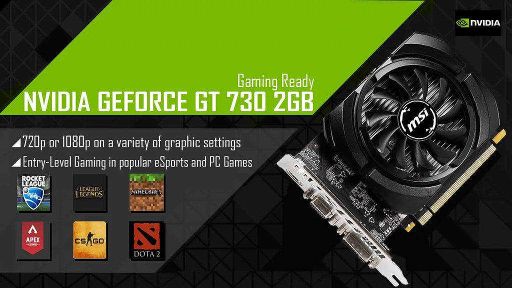 Intel Quad-Core i7 GeForce GT 730 16GB RAM 240GB SSD 1TB HDD Gaming Computer C60024
