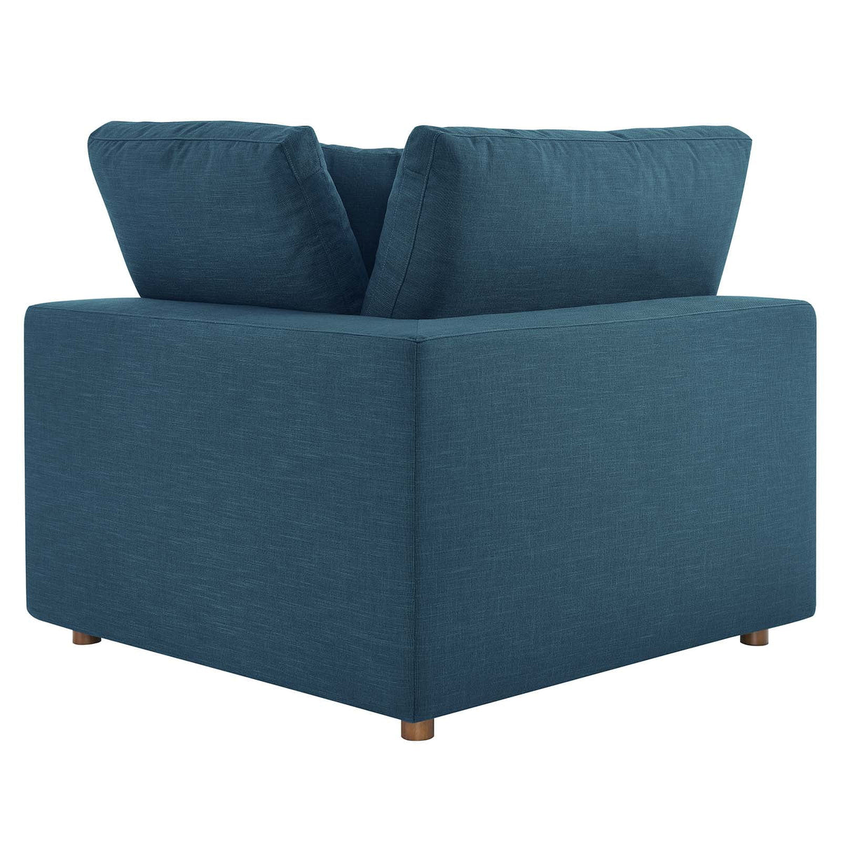 Down Filled Overstuffed 5 Piece Sectional Sofa Set in Azure I63435