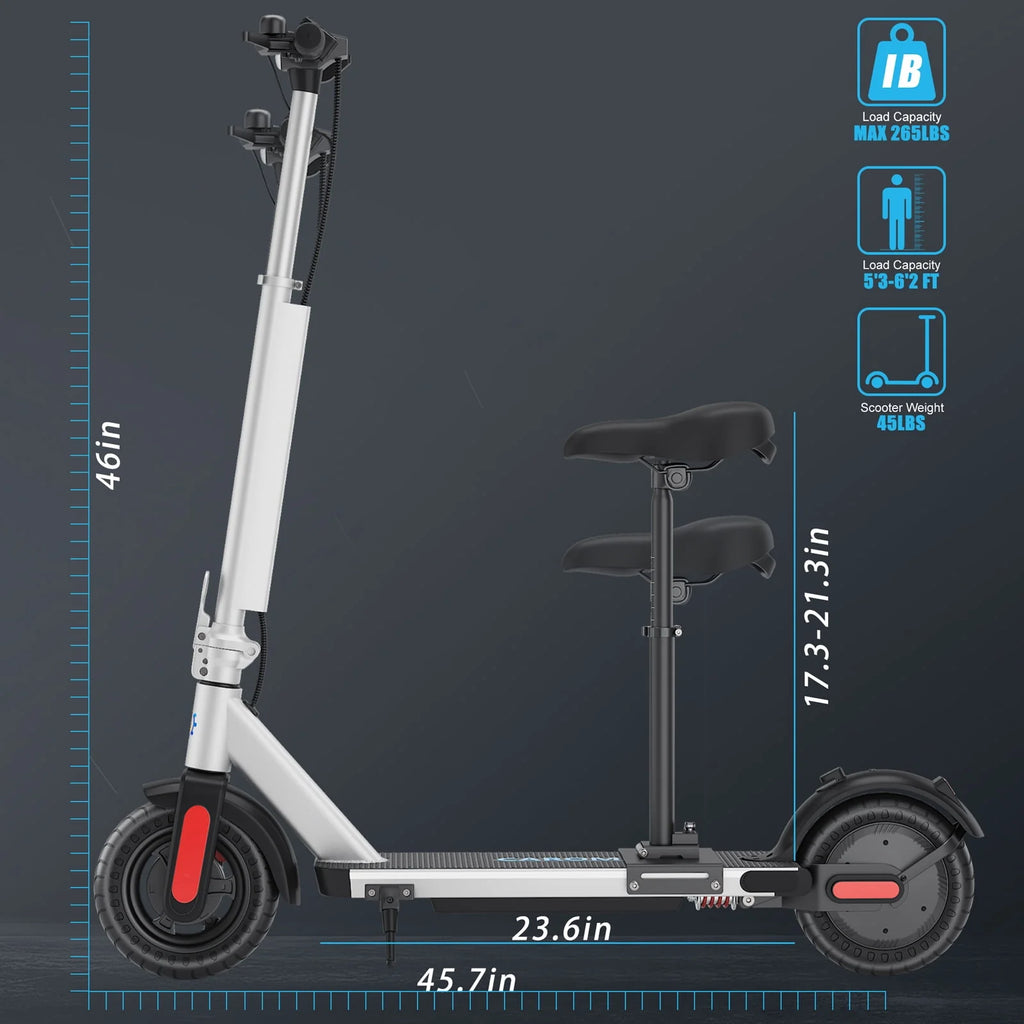 Electric Scooter, 20 Mph, 25 Miles Range, 500W Foldable G153