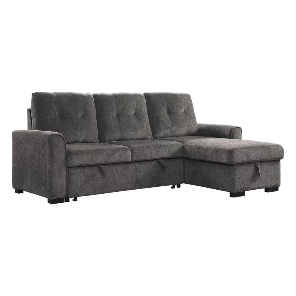 Dark Gray Chenille Reversible Sectional Z710029