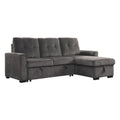 Dark Gray Chenille Reversible Sectional Z710029