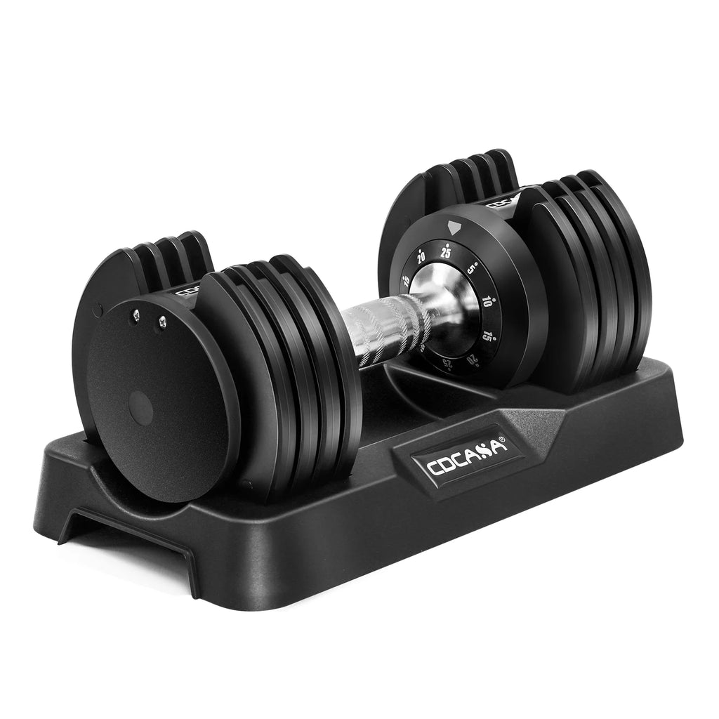 Adjustable Dumbbell Set 25 Lb Black E4015
