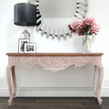 Reclaimed Wood Hand Carved Hall Table N301333