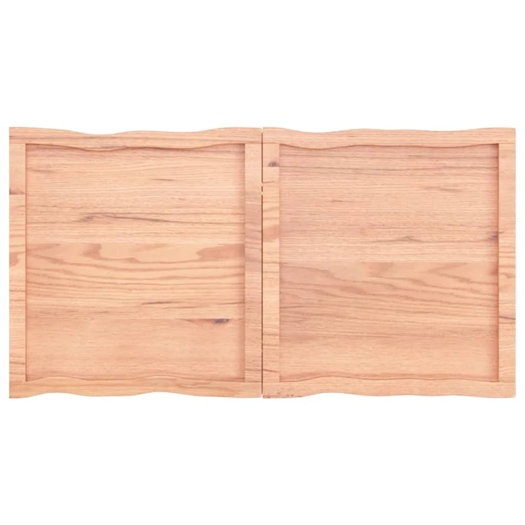 Light Brown Treated Solid Wood Live Edge Table Top V434