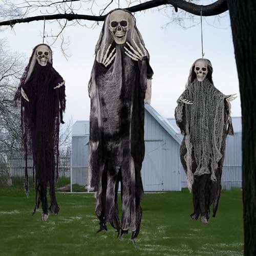 Hanging Skeleton Ghost Halloween Decoration R911678
