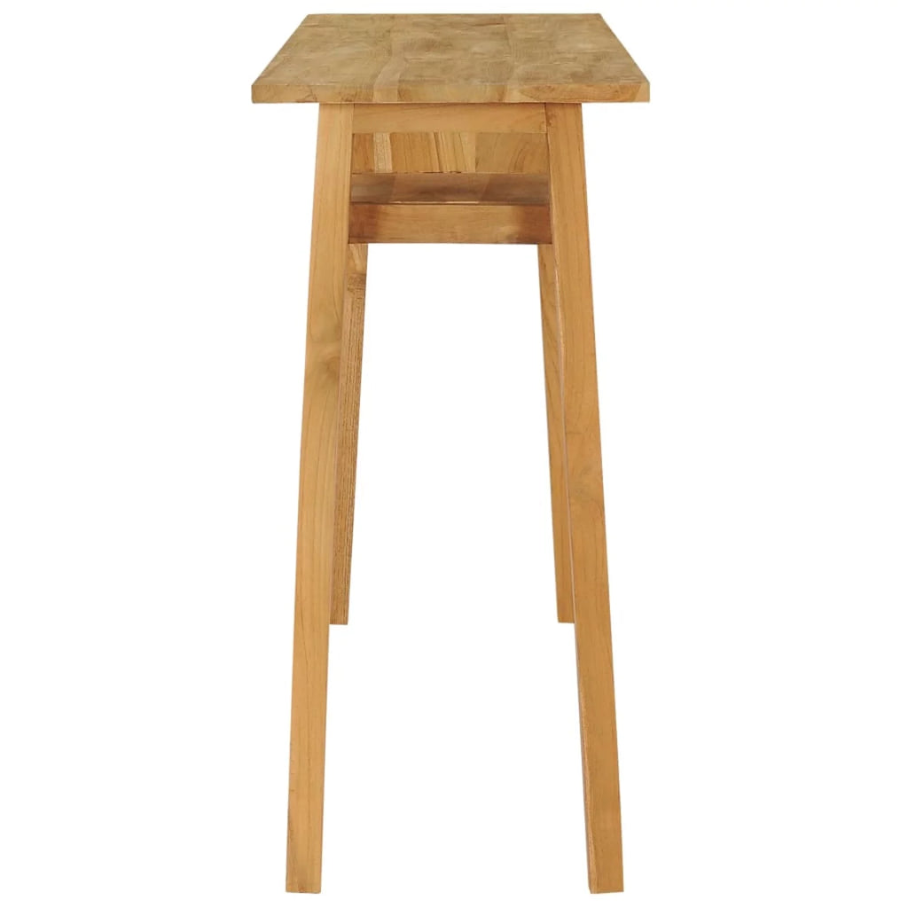 Teak Wood Console Table with 3 Open Shelves P866886