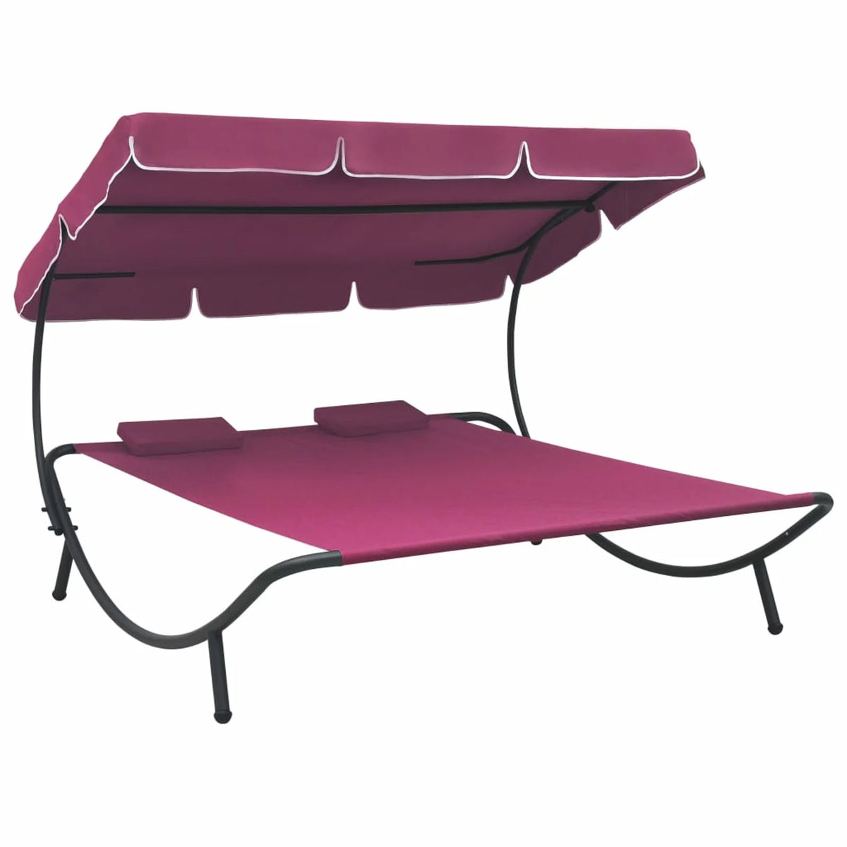 Outdoor Bed with Canopy and Pillows Pink W877057