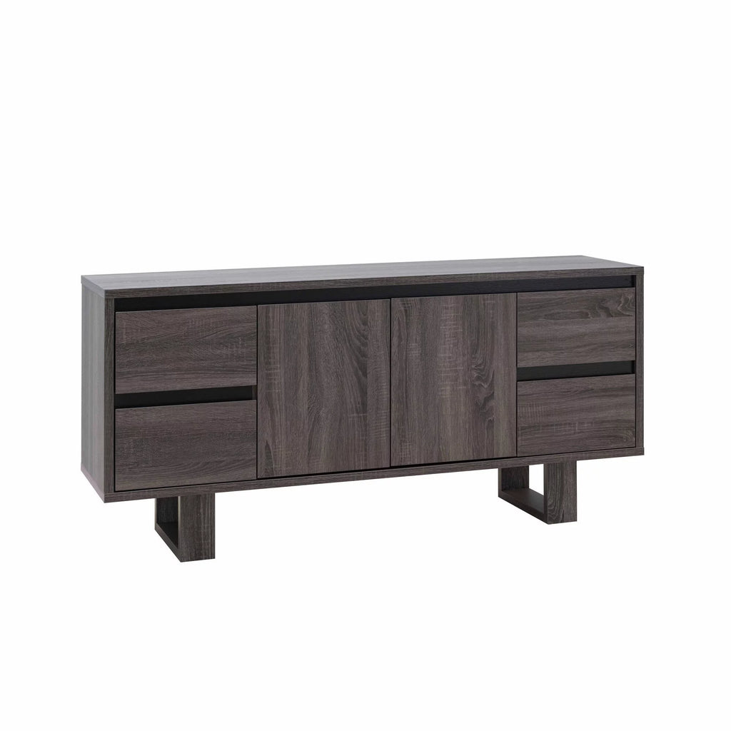 60 Inch Gray TV Media Console with 2 Drawers and 1 Cabinet R635