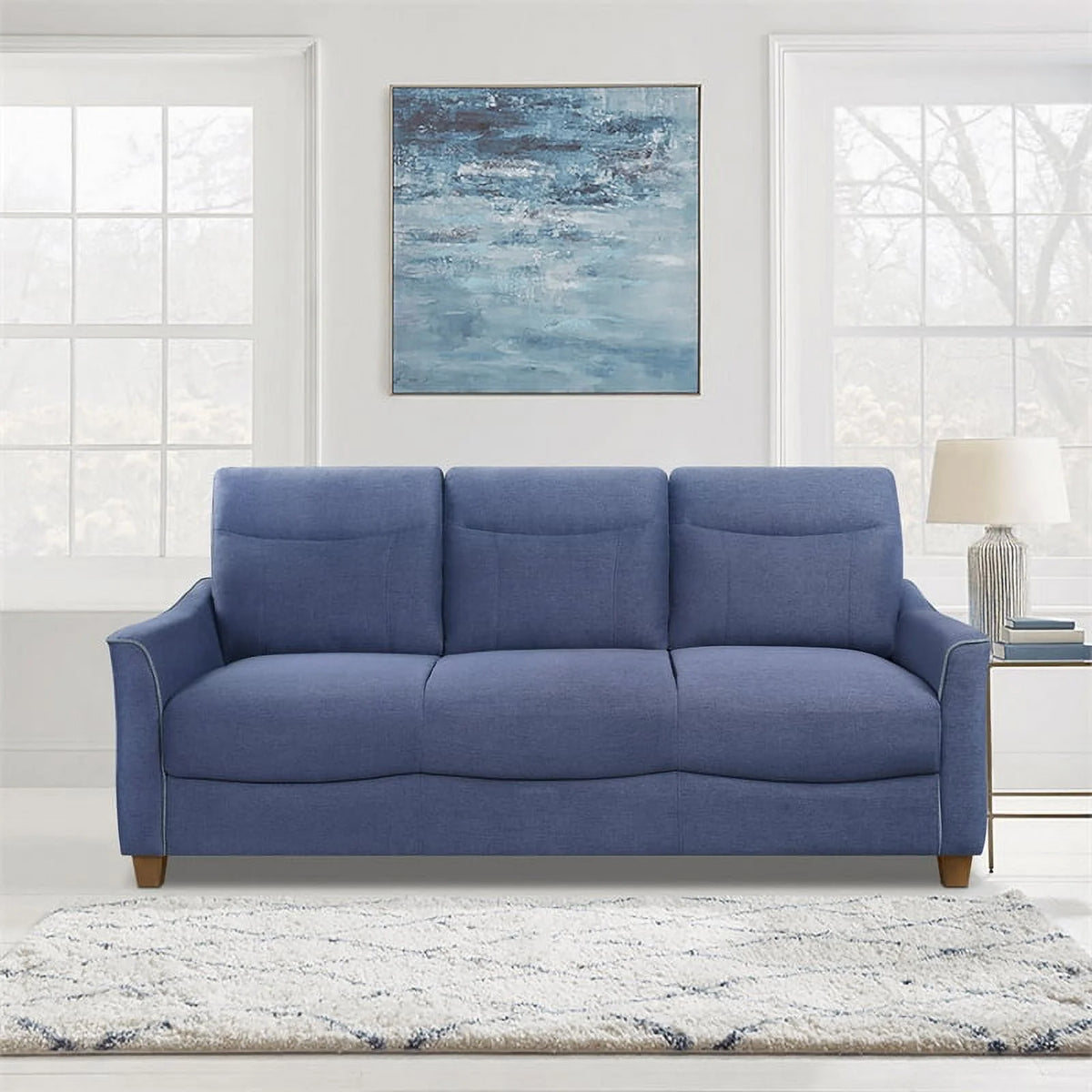 Blue Fabric Upholstered Sofa W1189