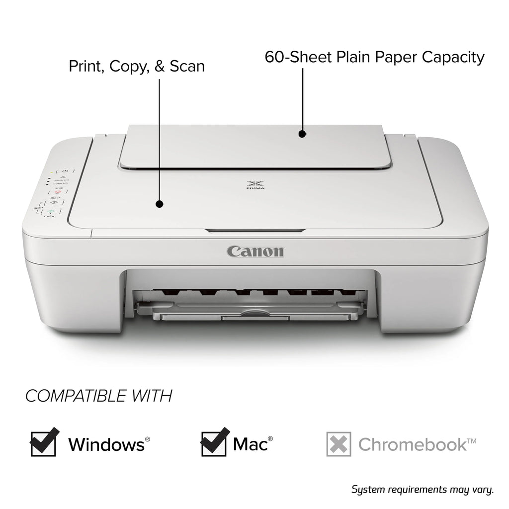 White Wired All-in-One Color Inkjet Printer S53455